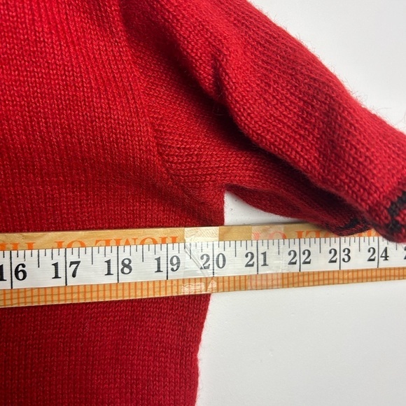 HAND MADE ALPACA ACADEMIA WINTER AZTEC  EMBROIDERY KNIT SWEATER Classic  CROP M - Picture 7 of 11